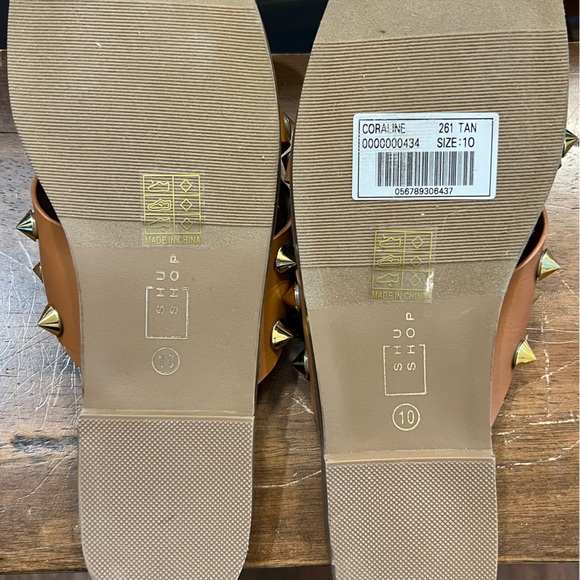 Brown stud women’s sandals - Picture 4 of 4